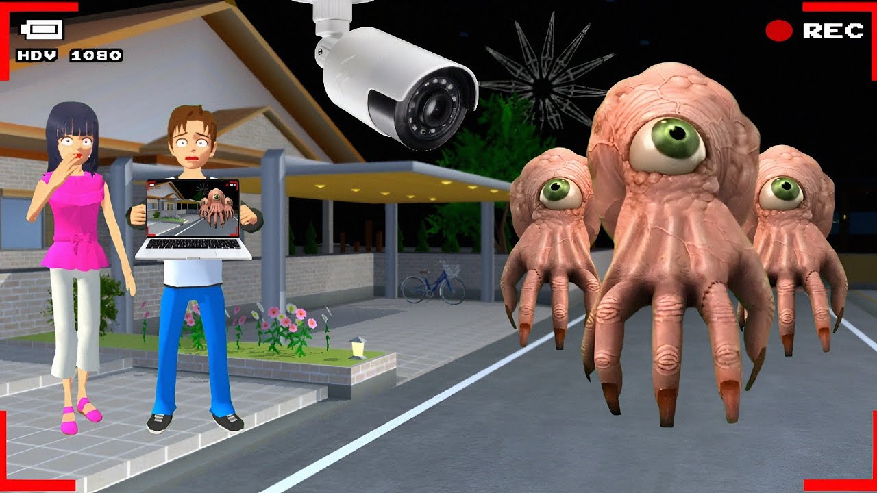 Yuta Mio Panik CCTV Merekam PASUKAN HAND BRAIN EYE di Depan Rumah😱| Sakura School Simulator