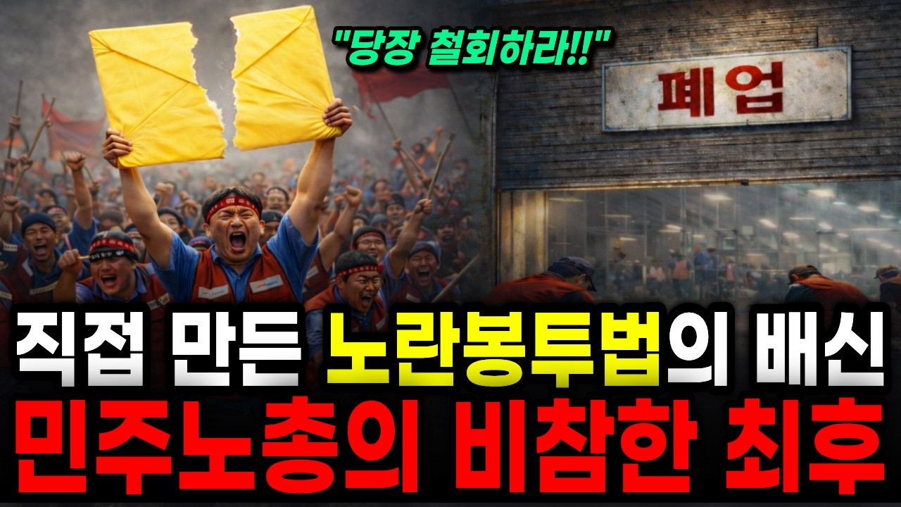“구걸해도 상종 안 해” 직접 만든 노란봉투법의 배신, 민노총 노조의 비참한 최후