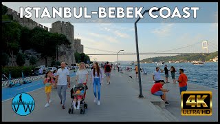 ⁴ᴷ⁶⁰   🇹🇷 Walking Between Two Bridges in Side of Europian in The Summer.(ISTANBUL  WALK)