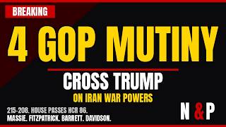 🚨 MUTINY: 4 Republicans Cross Trump On Iran War Powers Vote
