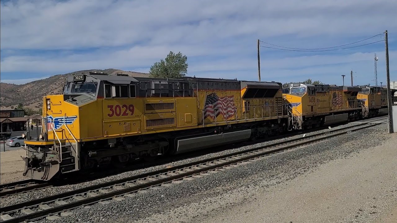 T4 EMD Leads Lathrop Past the Tehachapi Depot