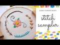 Beginner Hand Embroidery Stitch Sampler