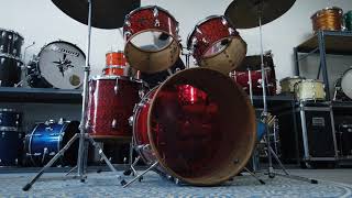 1960s Lido Supreme Red Onyx Drum Kit