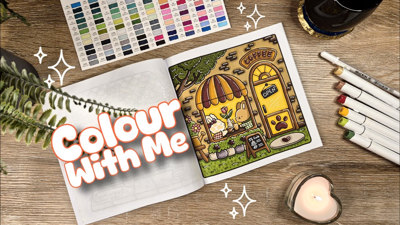 Color with me ASMR ❤️Coco Wyo coloring book ✨ Ohuhu markers 😍 #asmr #coloringbook  #ohuhumarkers
