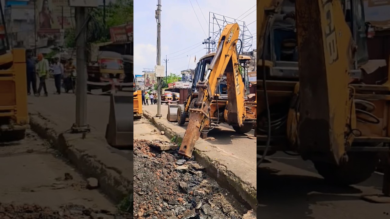 2 JCB 3DX Breaker Work || JCB DRILLING MACHINE 🤯 