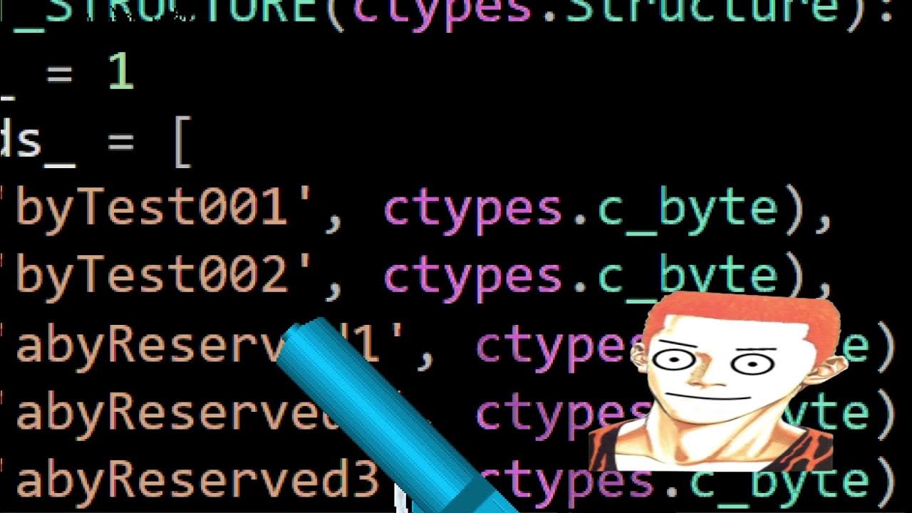 python ctypes structure 만들기... - YouTube