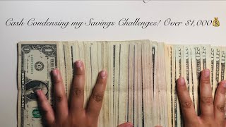 Cash Condensing my Savings Challenges! Over $1,000 | May 2026