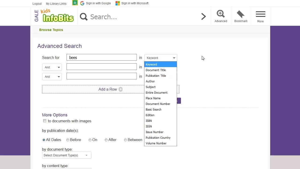 Kids InfoBits - Searching