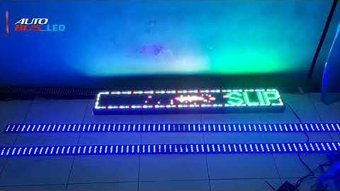Strobo digital running dan running text RGB 1,3 meter