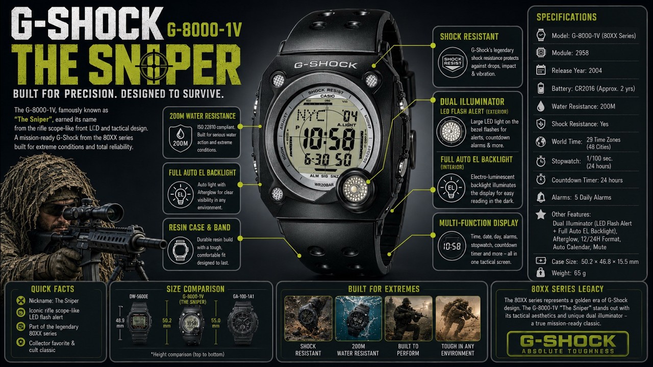 G-Shock G-8000 The Sniper | Rare Digital G-Shock Teardown