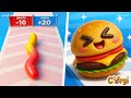 Gummy Worm Go VS Food Run - Max Level SpeedRun Gameplay iOS Android