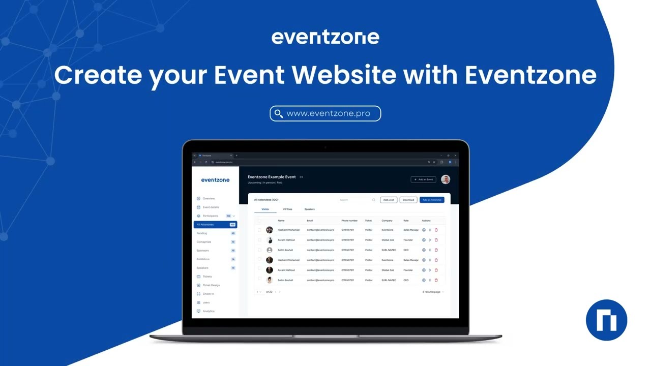 Create your Event Website with Eventzone 