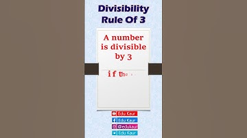 divisibility rule of 3 | divisibility rules #youtubeshorts #shorts #short #viralshorts #shortsfeed