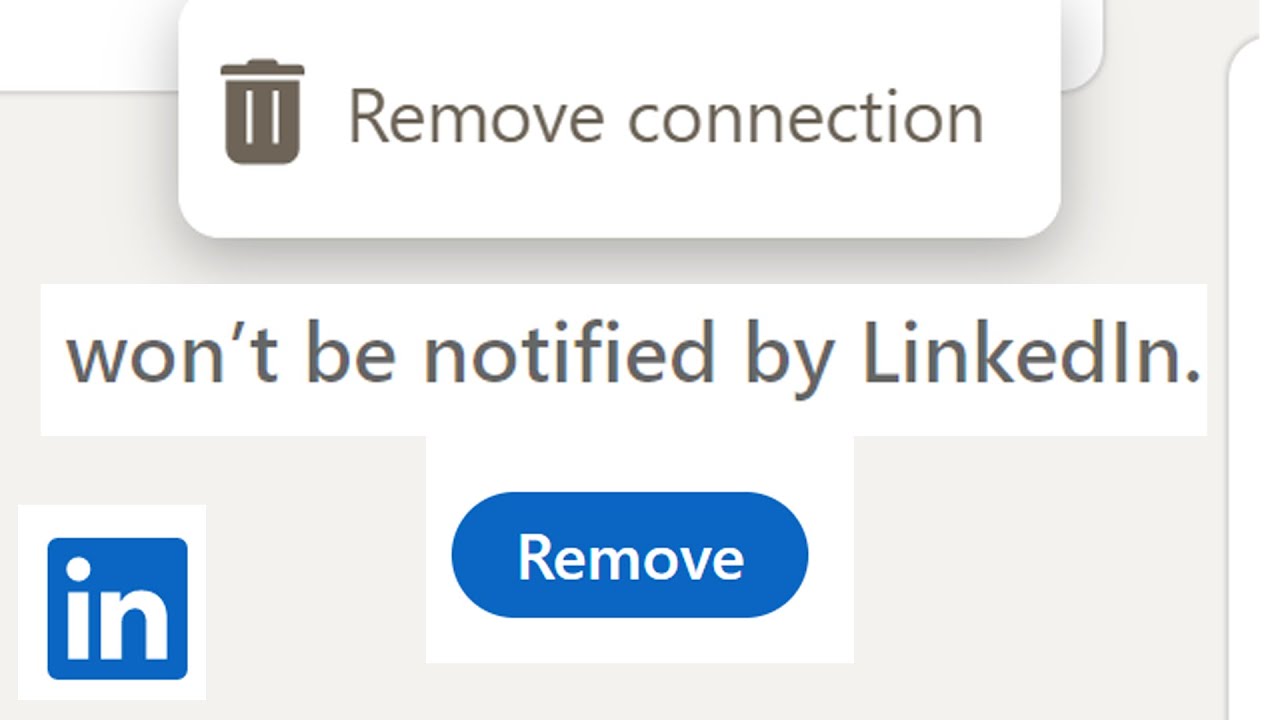 Remove a LinkedIn Connection without them knowing. YouTube