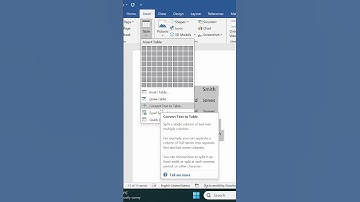 Convert Tab-separated Text to Table in Microsoft Word  #msword  #table #mswordtable