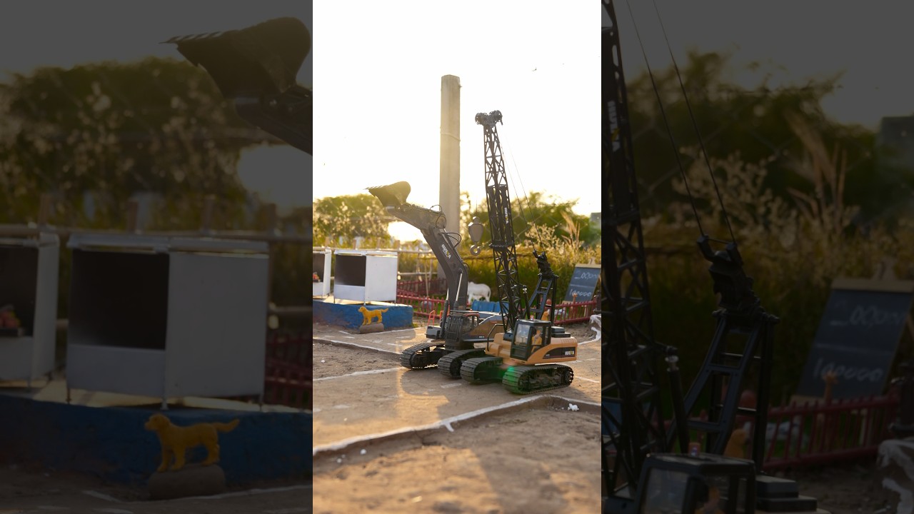 RC Crane 🏗️ vs RC Excavator 🚜