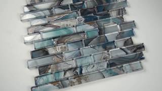 Night Sky Interlocking Pattern Crystallized Glass Mosaic - 101418605