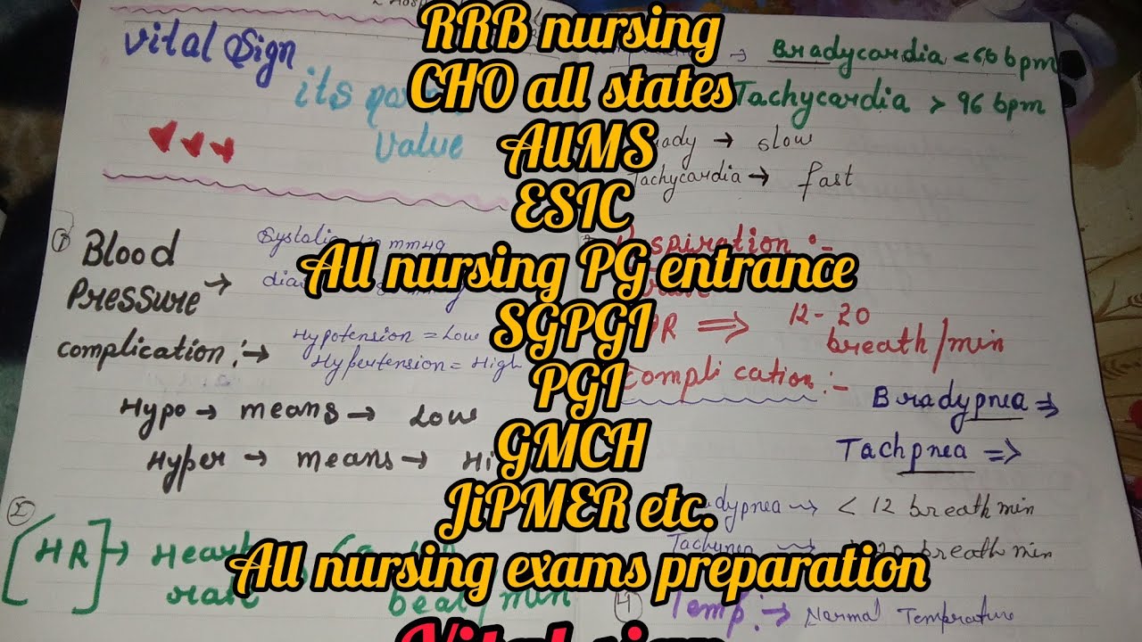 👉 Vital Signs Full Details | Nursing Notes | GNM ANM BSc Nursing Exam😍 |Hospital Practical Notes 📚💉”