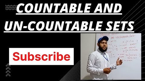 Countable And Uncountable Sets // Measure Theory