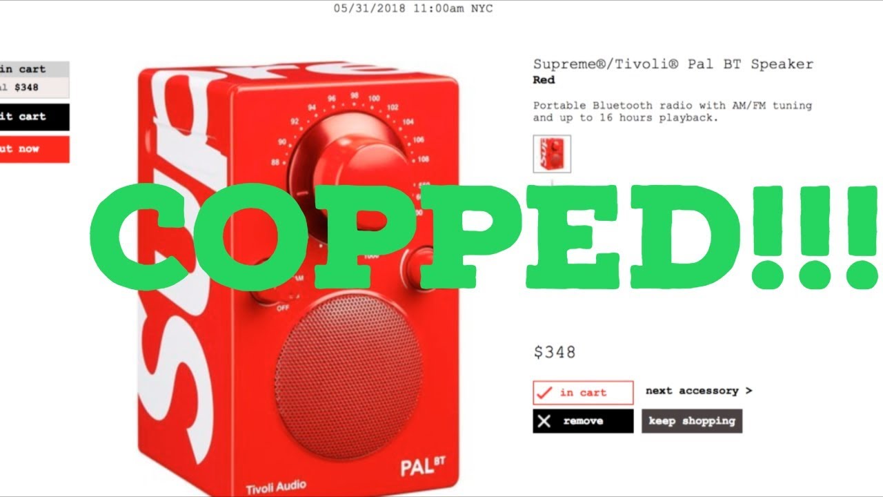 supreme tivoli pal bt speaker red