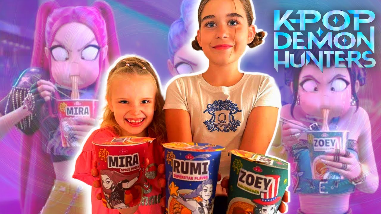 LAV DINE EGNE K-POP DEMON HUNTERS NUDLER! 🍜✨ DIY Guide med Rumi, Mira & Zoey