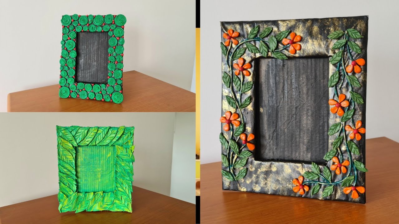 photo frame kasie banaye/cardboard photo frame/How to make photo frame