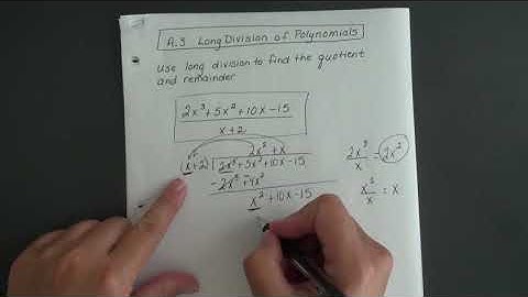 Math 1533 Section A.3/A.4 Division of Polynomials - Lesson 1