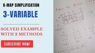 3-Variable K-Map Simplification | Solved Example with Two Methods | DLD Tutorial