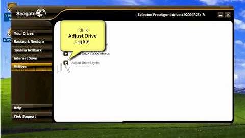 FreeAgent Pro Tools Utilities - Adjust Drive Lights to Default Settings