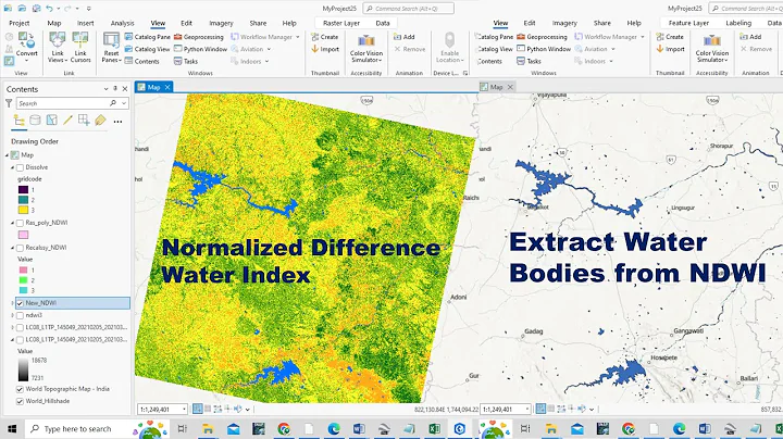 How to Prepare Normalized Difference Water Index (NDWI) and Extract Water Bodies from NDWI