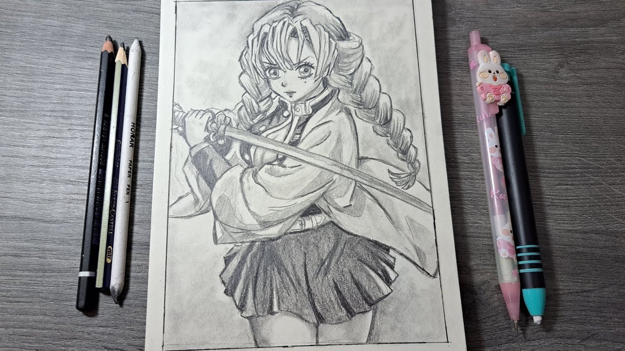 How to draw Mitsuri Kanroji  || step-by-step|| #demonslayer   #Mitsuri