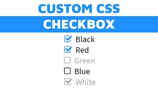 CSS Custom Checkbox using Font Awesome | HTML and CSS