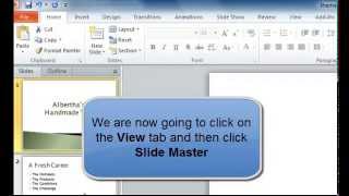 MS PowerPoint 2010:Using Slide Master