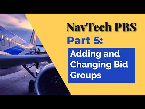 GoJet Airlines Pilot Group NavTech Tutorial Part 5: Adding and Changing Bid Groups