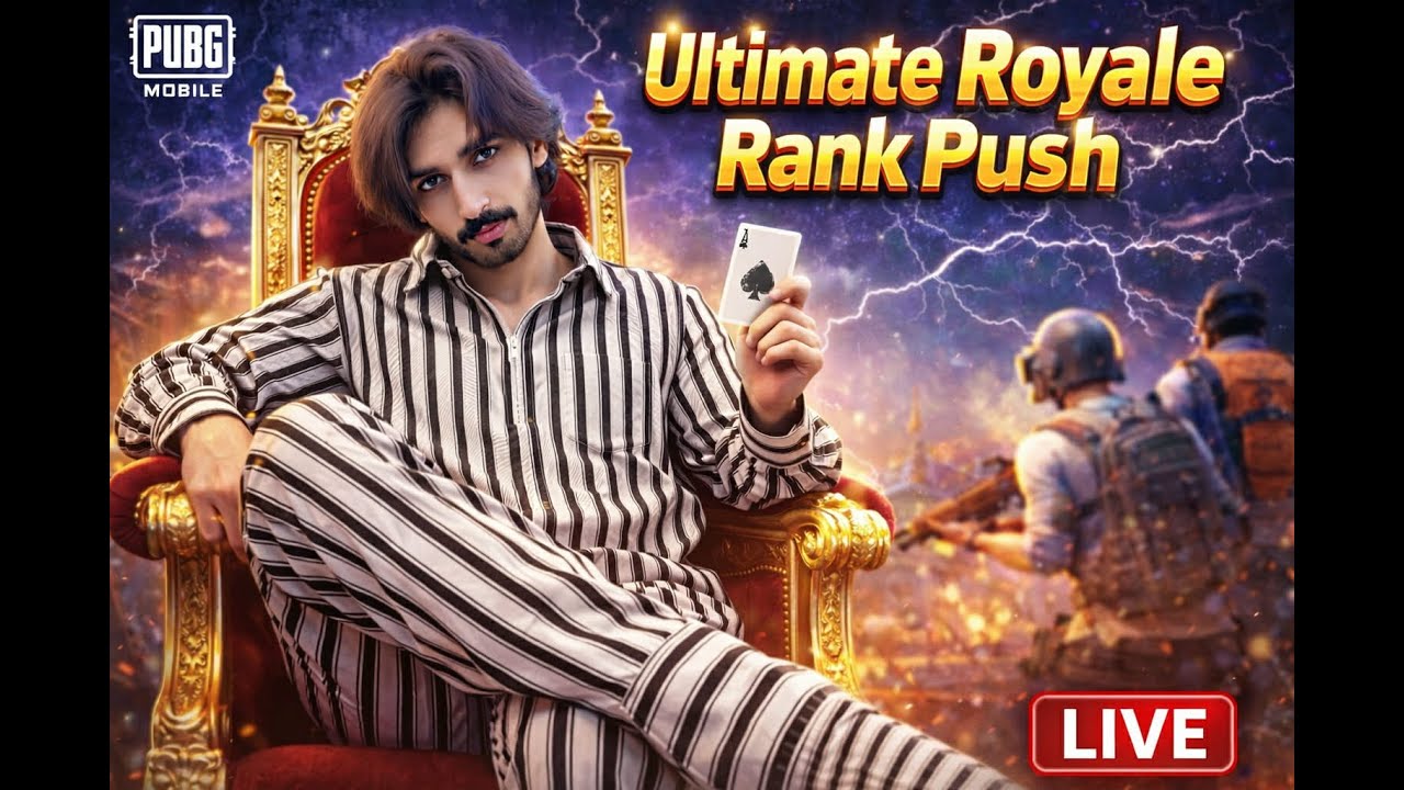 Ultimate Royale Rank Push 👑 | PUBG Mobile Live Stream | Conqueror Push ...