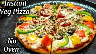 Dominos Style Pizza Recipe with Readymade Base | Pizza without Oven | Pizza Recipe