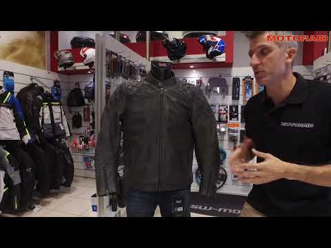 Black Rev'it Cordite Leather Motorcycle Jacket