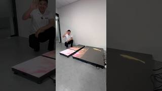 The floor tile screen can be interactive.#Nalux #leddispaly #ledfactory #floorscreen #ledwall