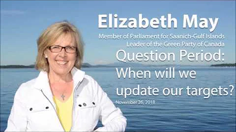 Elizabeth May in Question Period: When will we update our targets?