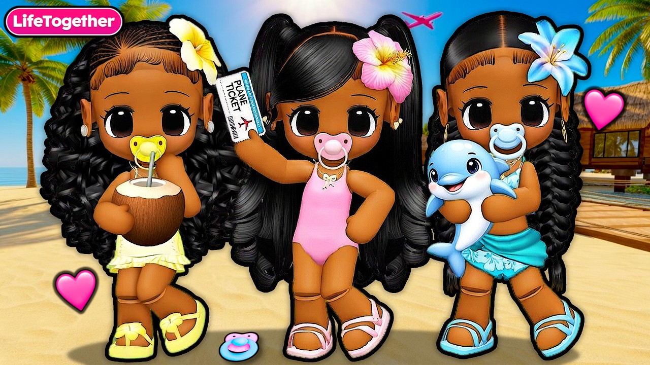 We Became REALISTIC TRIPLETS And Went To BORA BORA! ⭐🌴✈️ | LifeTogether RP (Roblox Snapchat)
