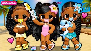We Became REALISTIC TRIPLETS And Went To BORA BORA! ⭐🌴✈️ | LifeTogether RP (Roblox Snapchat)