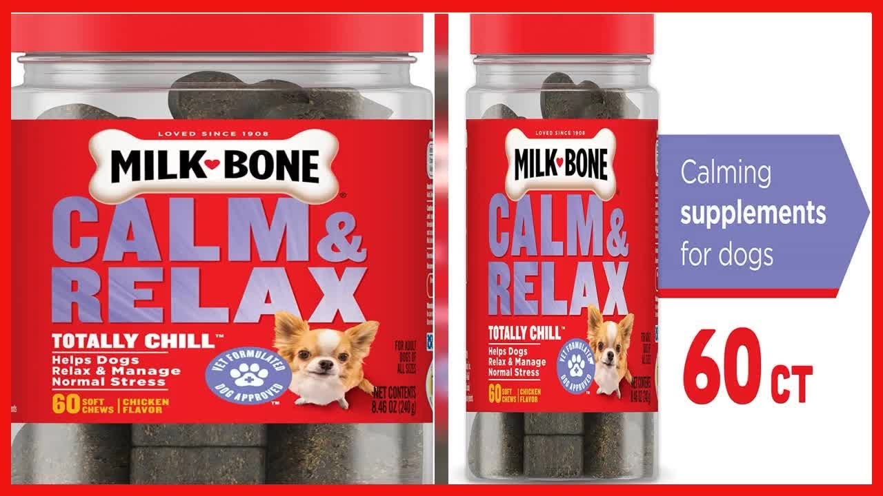 MilkBone Calm & Relax Dog Supplement, 60 Soft Chews YouTube