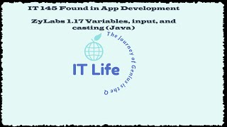 IT 145 Zybook labs 1.17 Variables input  and casting (Java)