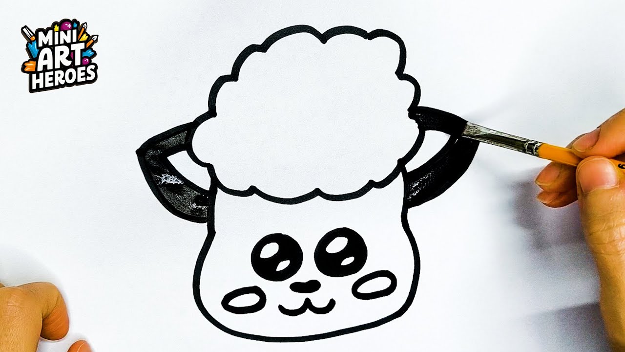 How to Draw a Sheep Head | Mini Art Heroes - YouTube