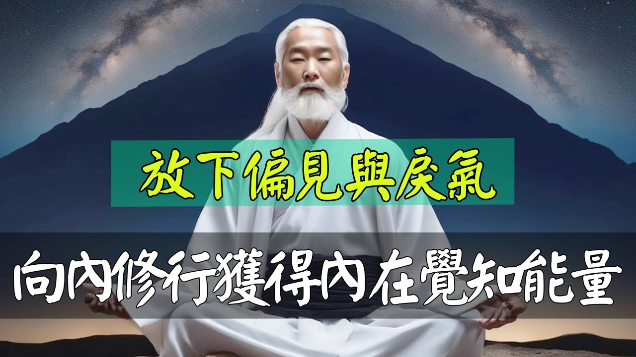 放下你的偏見與戾氣，向內修行，獲得內在覺知能量