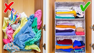 23 Smart Ways to Store Your Things || Clothes Folding Hacks And Organizing Ideas For Your Home!