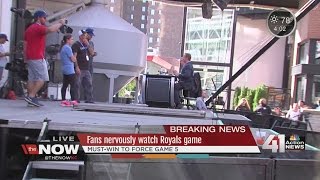 Royals fans watch game at Power & Light