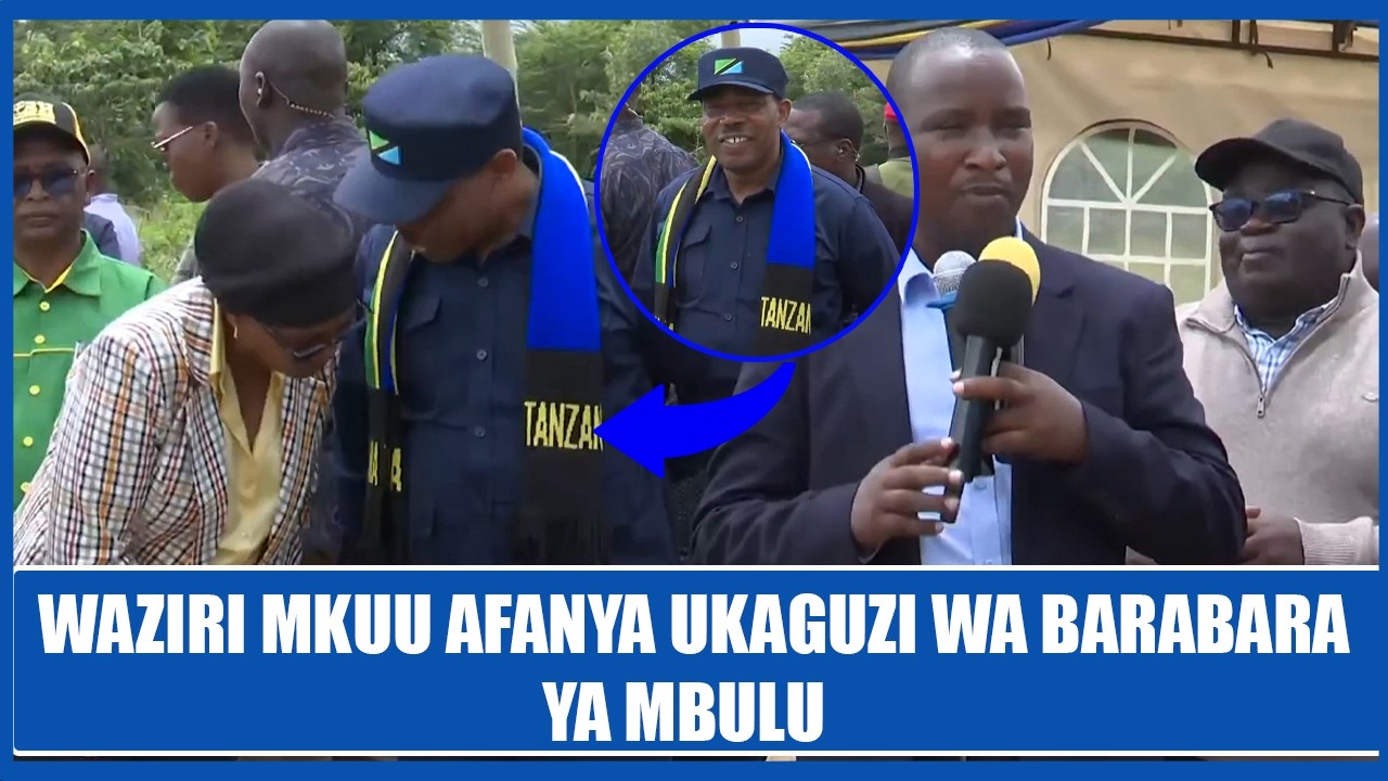 TAZAMA WAZIRI MKUU AKIFANYA UKAGUZI WA BARABARA YA MBULU GARBABI