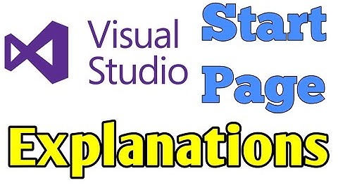 Visual Studio Start Page Changes