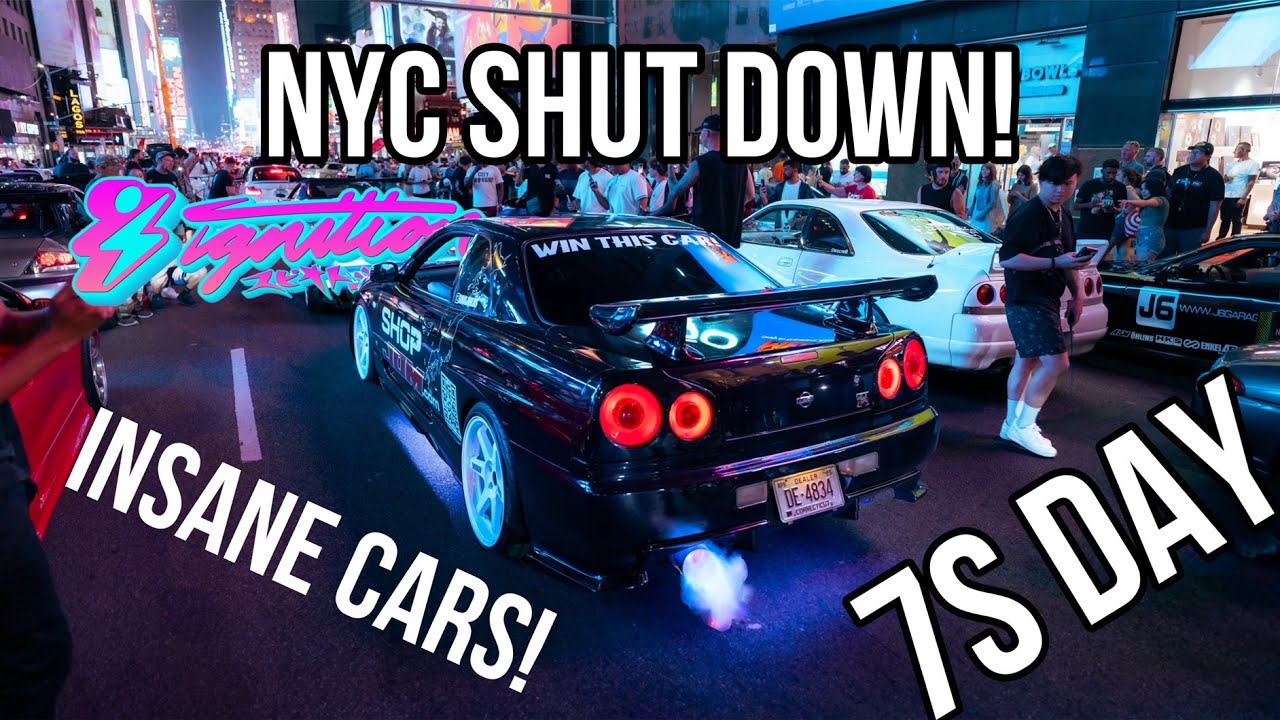 INSANE CAR MEET shuts down NYC! | 7s Day - YouTube